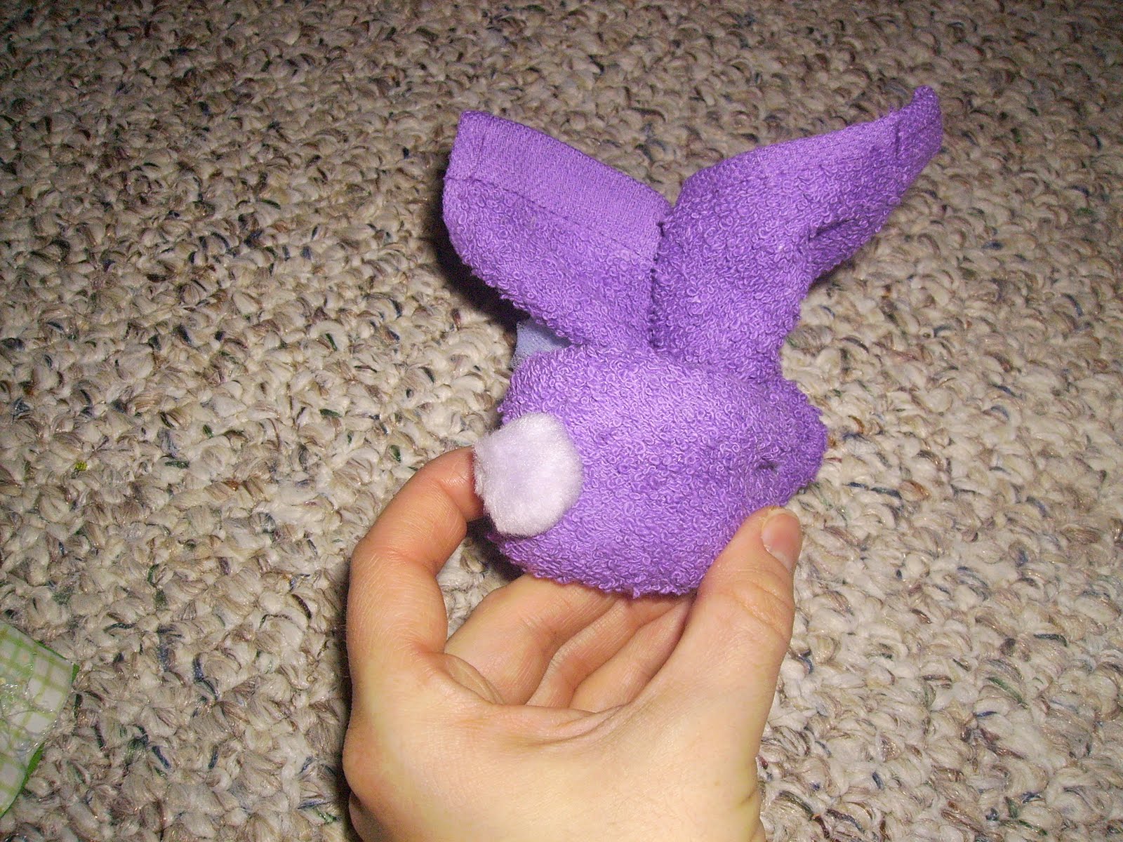 A love to create Wash rag bunnies