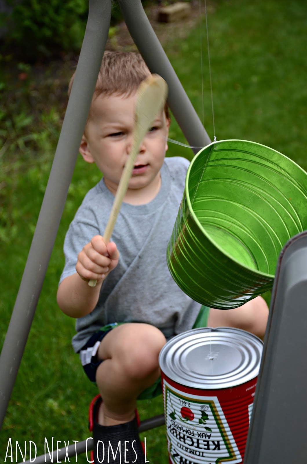How to Make a DIY Outdoor Music Station for Kids And Next Comes L