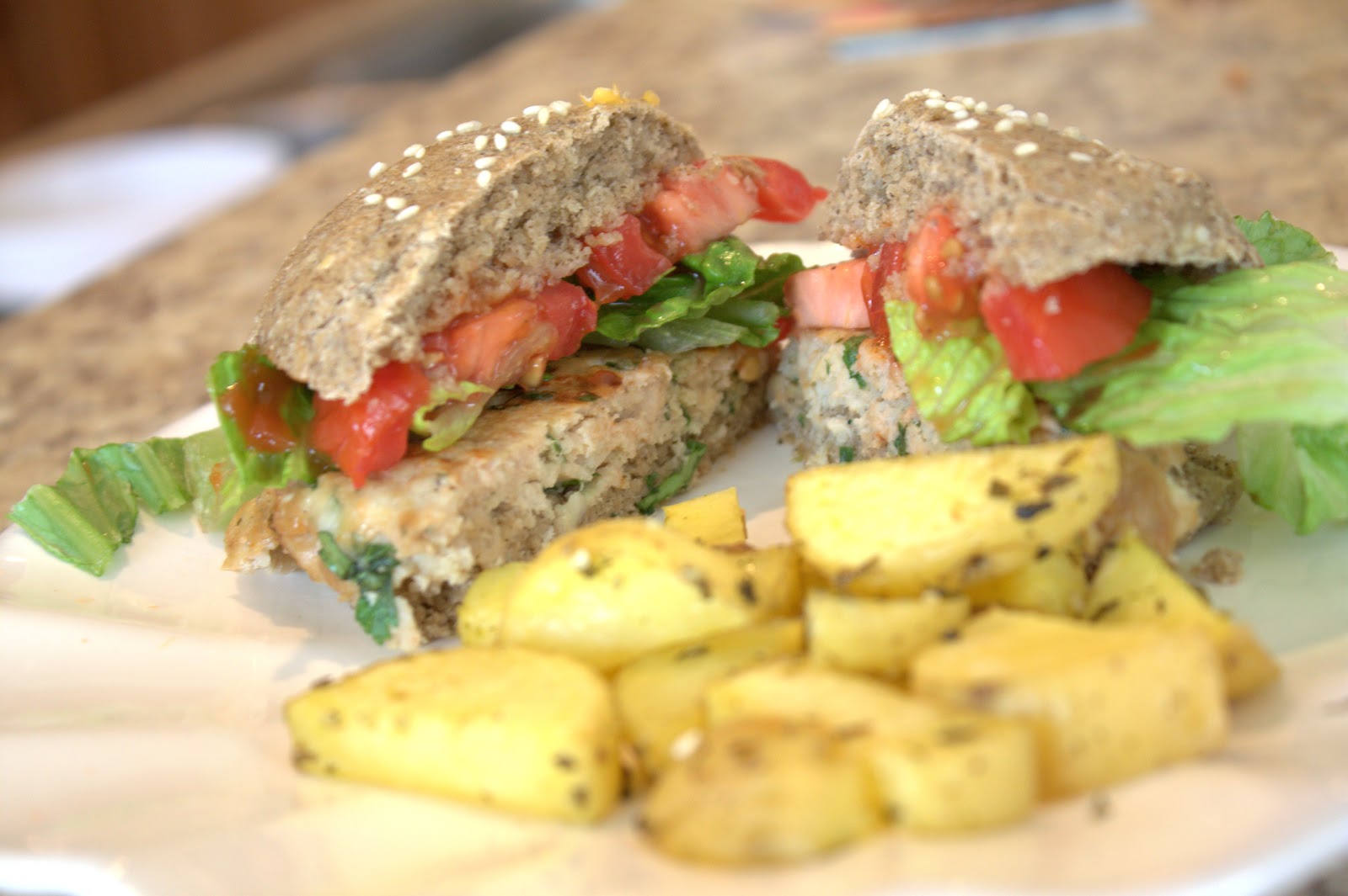 My Healthy Attempts Ginger Cilantro Turkey Burgers