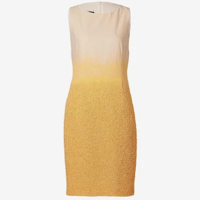 Neiman Marcus- Akris Yellow Embroidered Dress