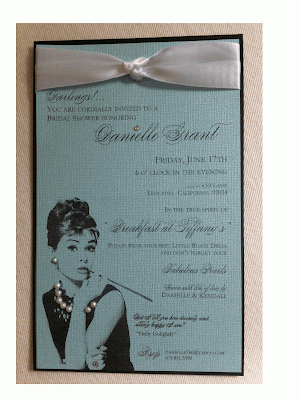 Bridal Shower Invitations Tiffany Blue