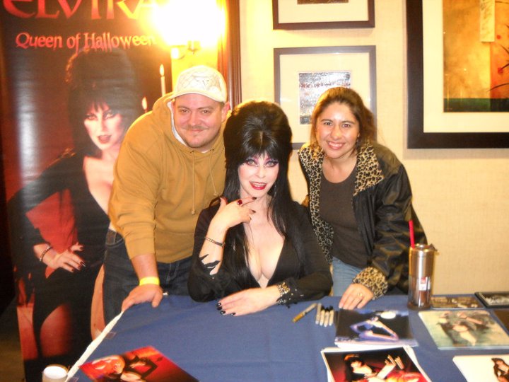 My sister, her husband, & Elvira