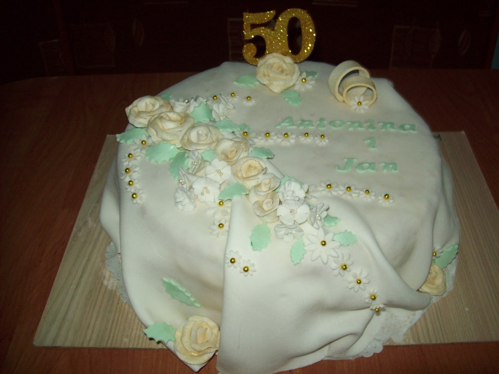 W krainie słodkich marzeń: TORT NA 50 ROCZNICĘ ŚLUBU