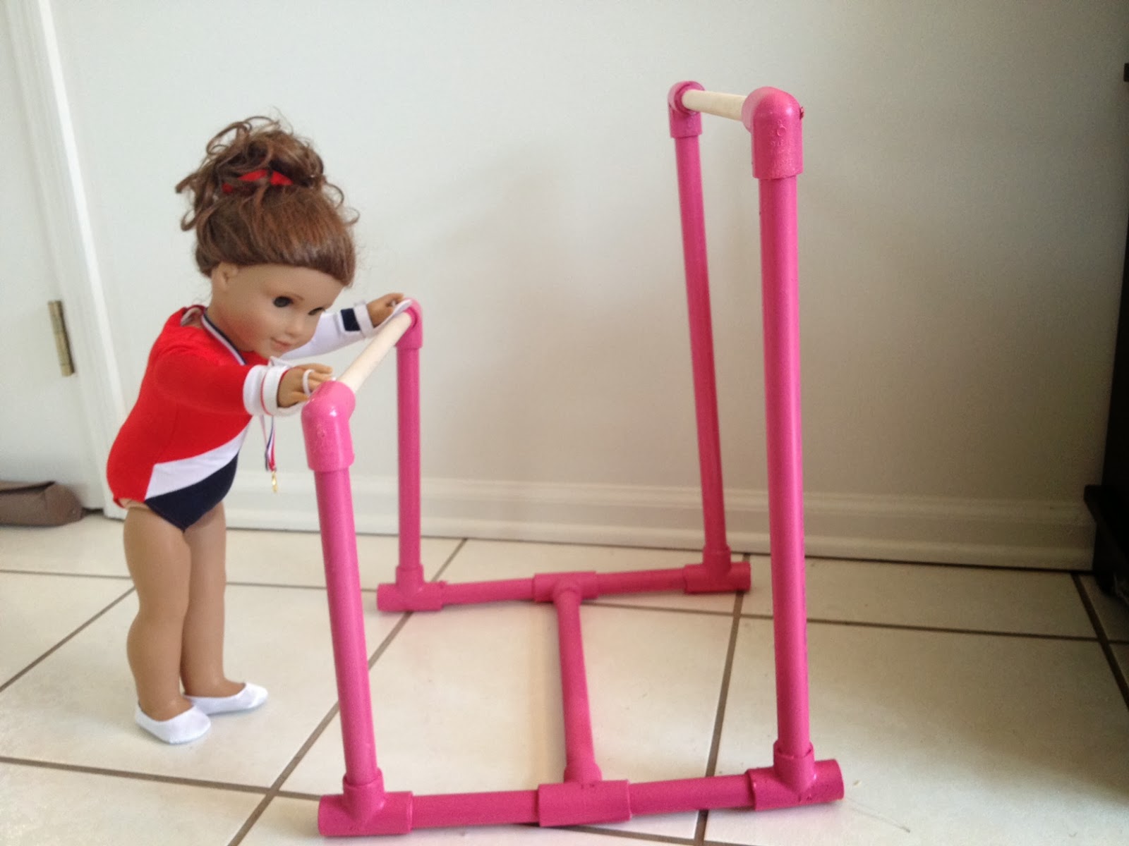 Uneven Bars Doll Gymnastics Set American Girl Gymnastic Bar On Sale