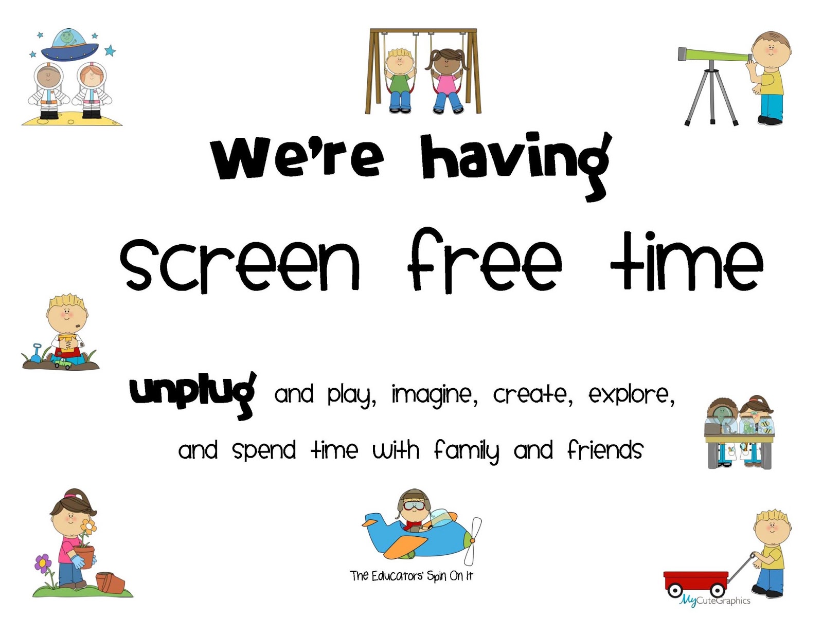 The Educators' Spin On It Screen Free Week Activities and Resources