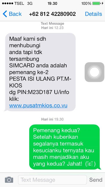 Beberapa Modus SMS Penipuan Dan Cara Mengatasinya Dengan Unik