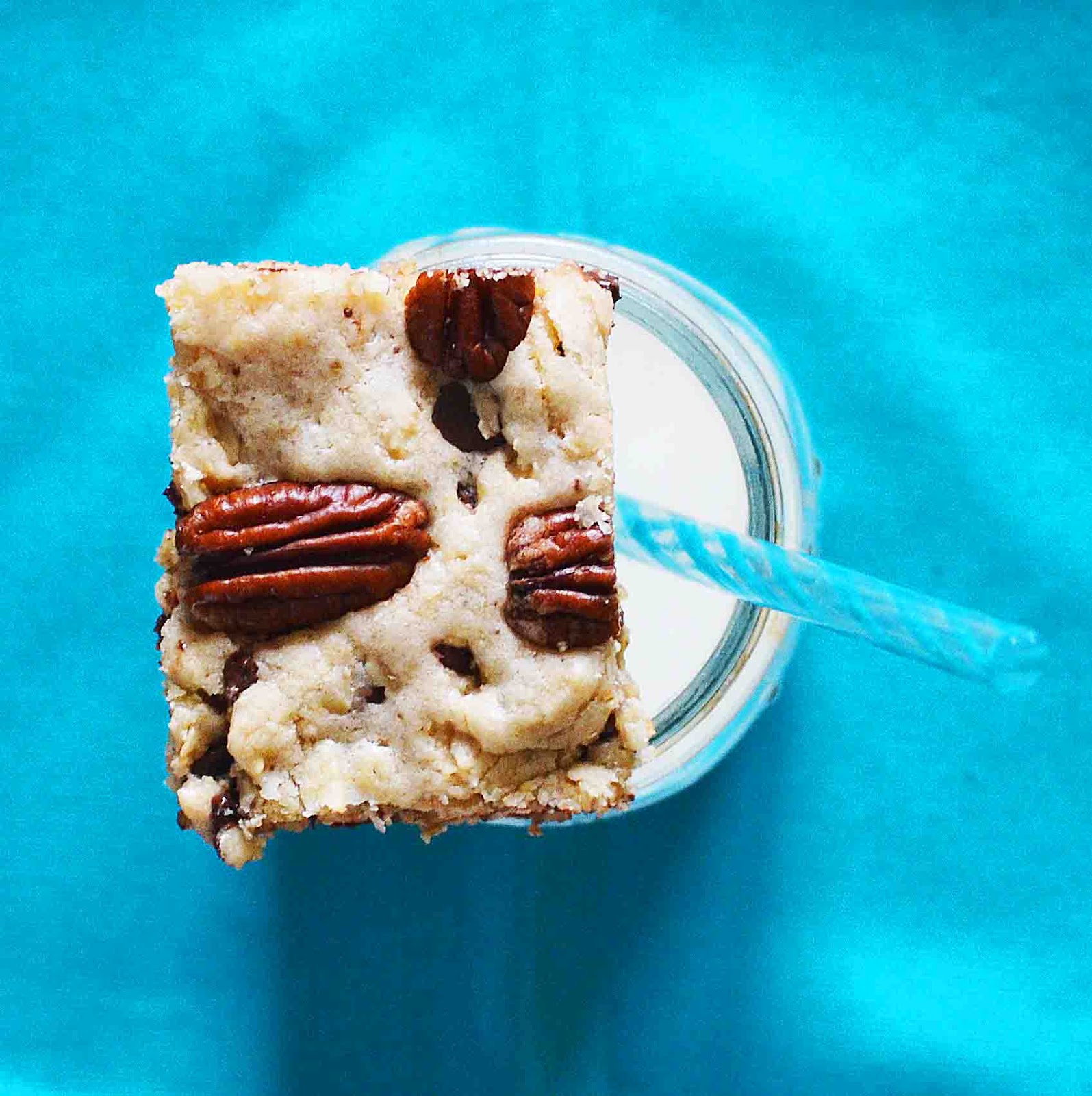 Brown Butter Oatmeal Pecan and Chocolate Chip Bars Baked New England