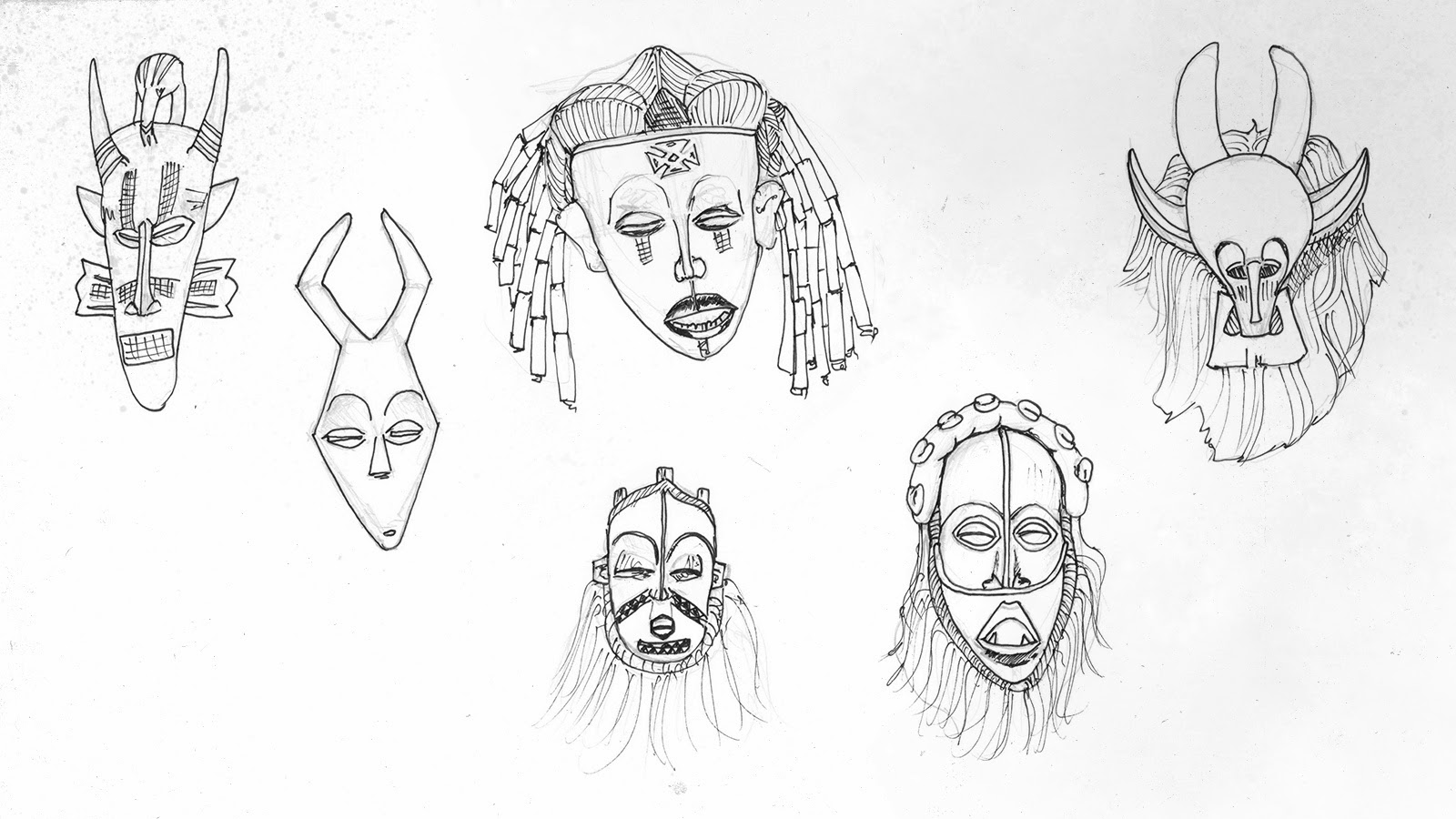 Akinbiyi Babarinde: Character Design - Possible Face Masks for Alaba