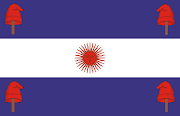 Bandera de la Argentina a fines de 1840. px flag of argentina 