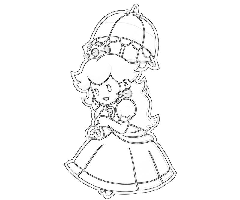 princess peach colouring