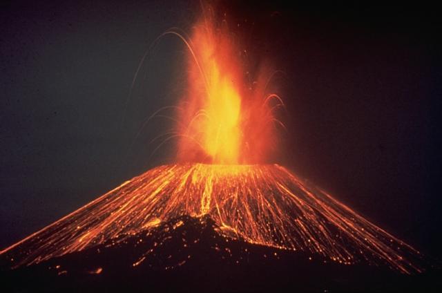 Cartoon Volcano Erupting
