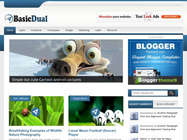 BasicDual Blogger Template