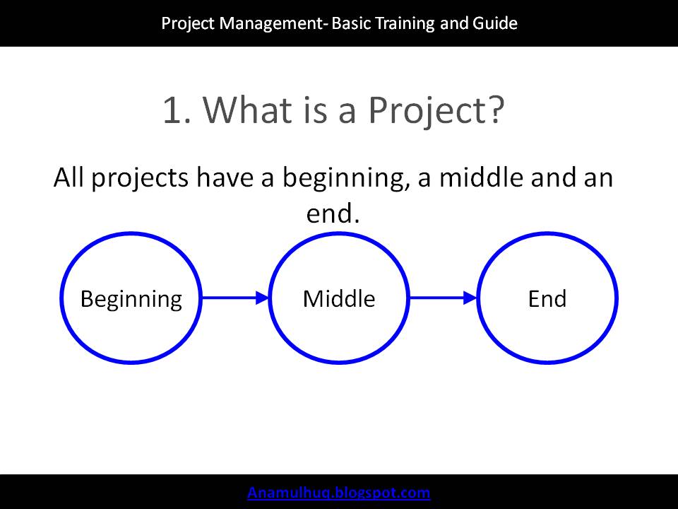 Project Management Project Management Basic Training Guide Session 1