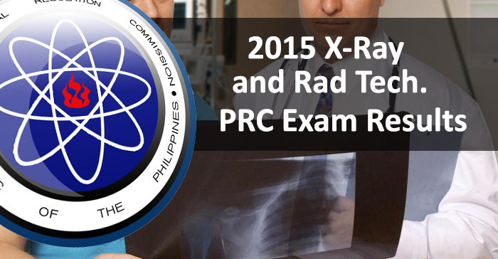 Top 10 Placers of July 2015 Radiologic Technologists Board Exam