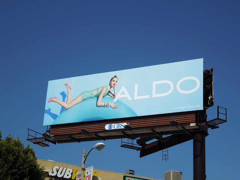 Aldo blue ball billboard