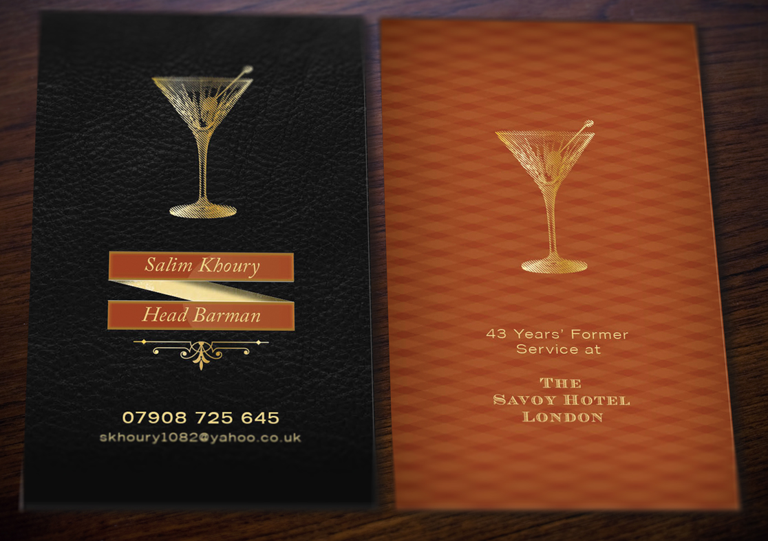jamie smith design cocktail business card