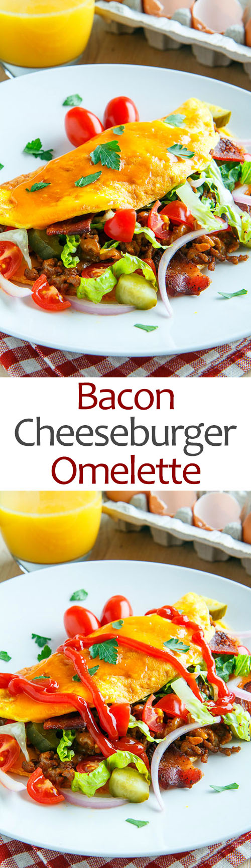 Bacon Cheeseburger Omelette on Closet Cooking
