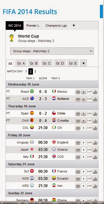 fifa result add fifa world cup 2014 live score widget on or fifa result add fifa world cup 2014 live score widget on or