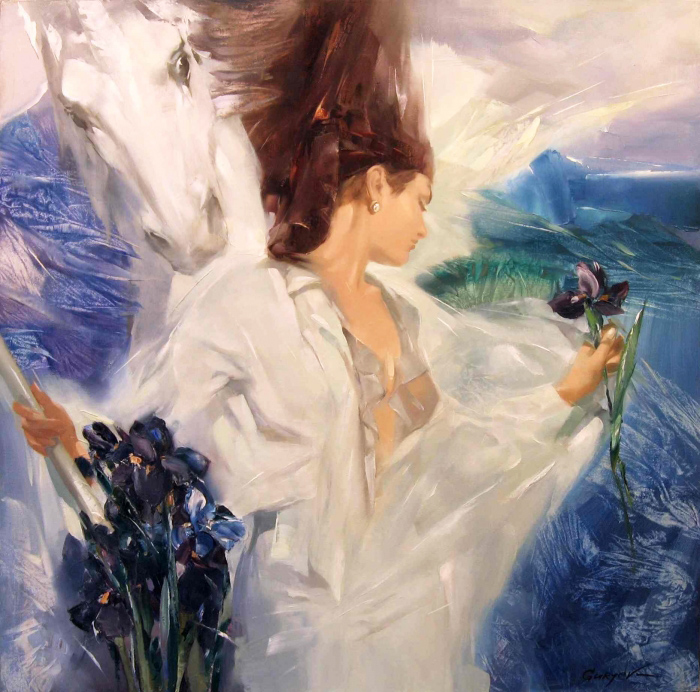 Владислав Гурьев,художник,романтика,женский образ,картины