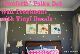 Confetti Polka Dot wall treatment with vinyl decals