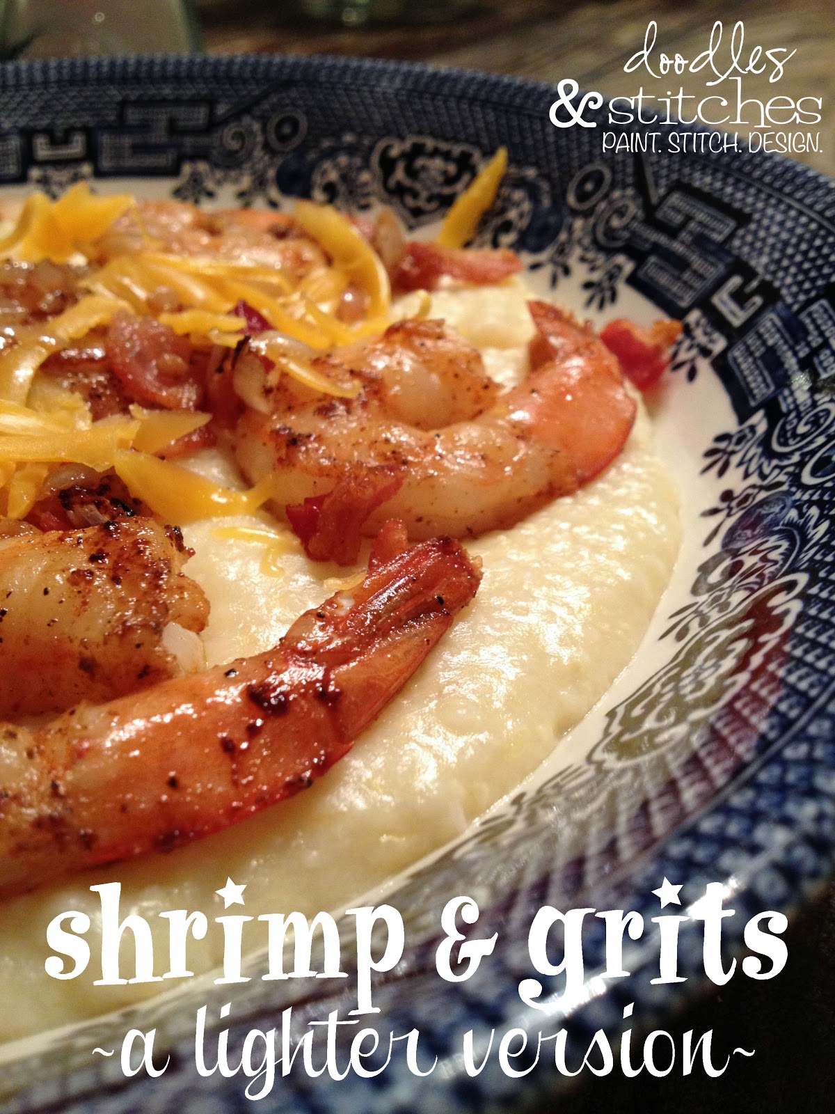 Healthy You Shrimp and Grits Doodles & Stitches
