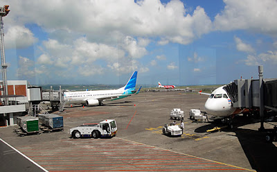 Denpasar Airport in the south