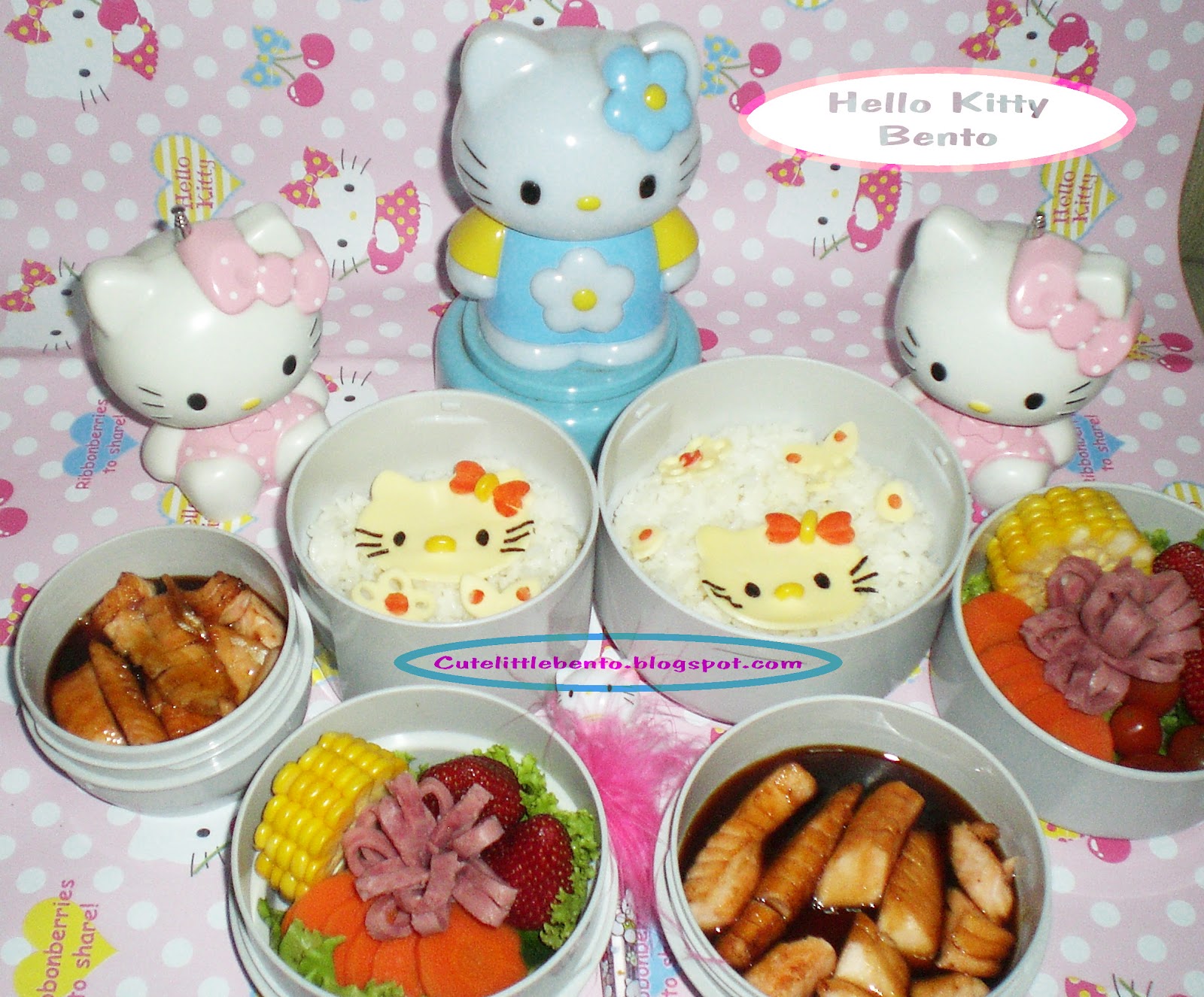 Cute Little Bento Hello Kitty Bento ,, Bento 018 and 019