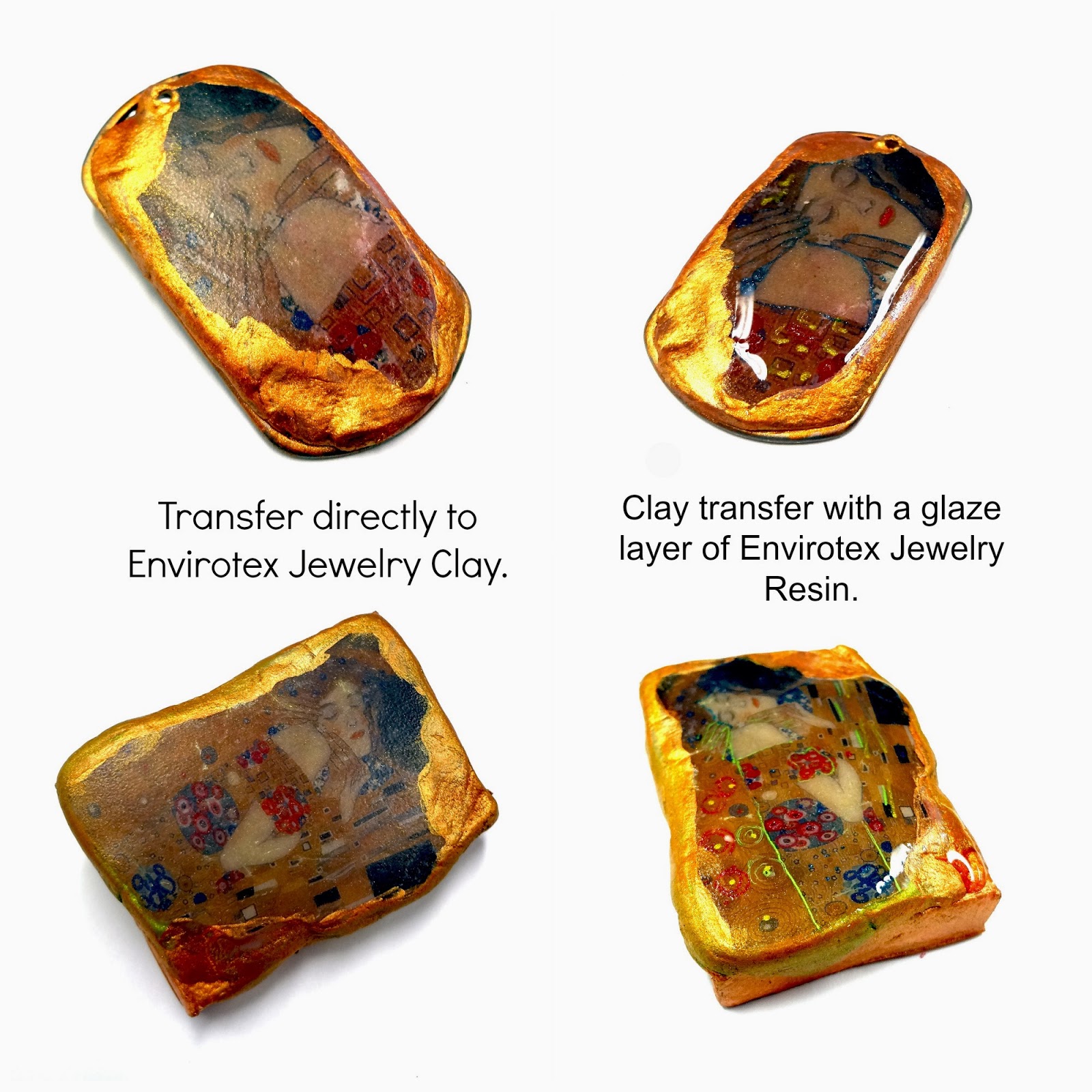 Resin Crafts Jewelry Clay Transfers and Jewelry Resin Glazing