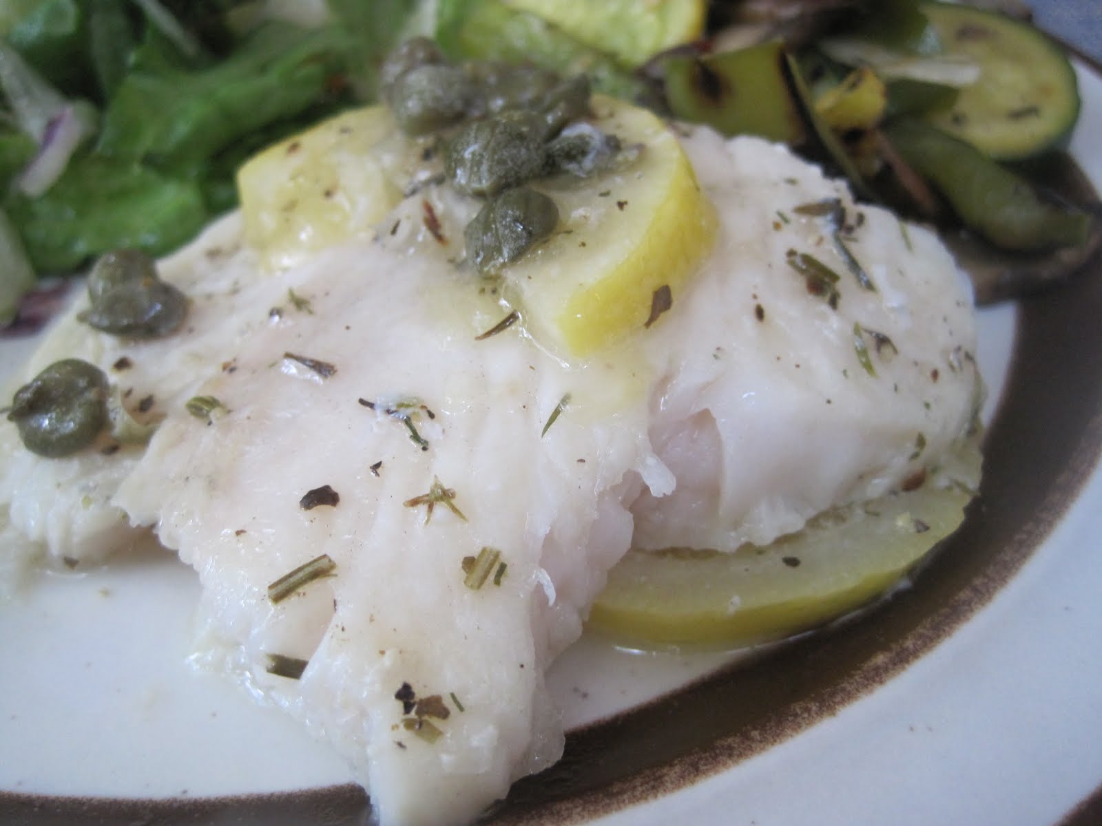 Corcoran Street Kitchen Lemon Caper Fish Foil Packets