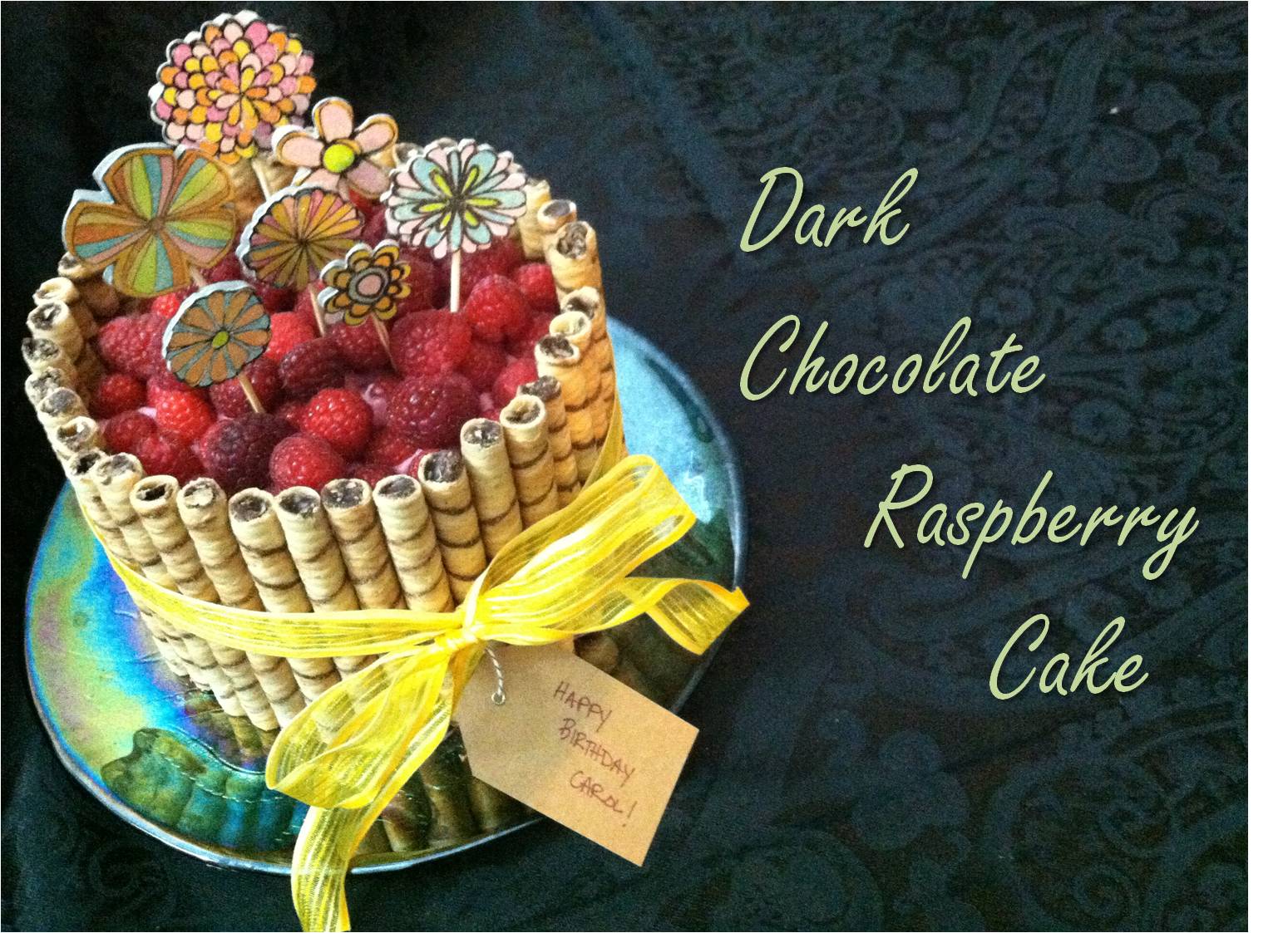 Julie Vision in the Kitchen: Dark Chocolate Raspberry Cake ...