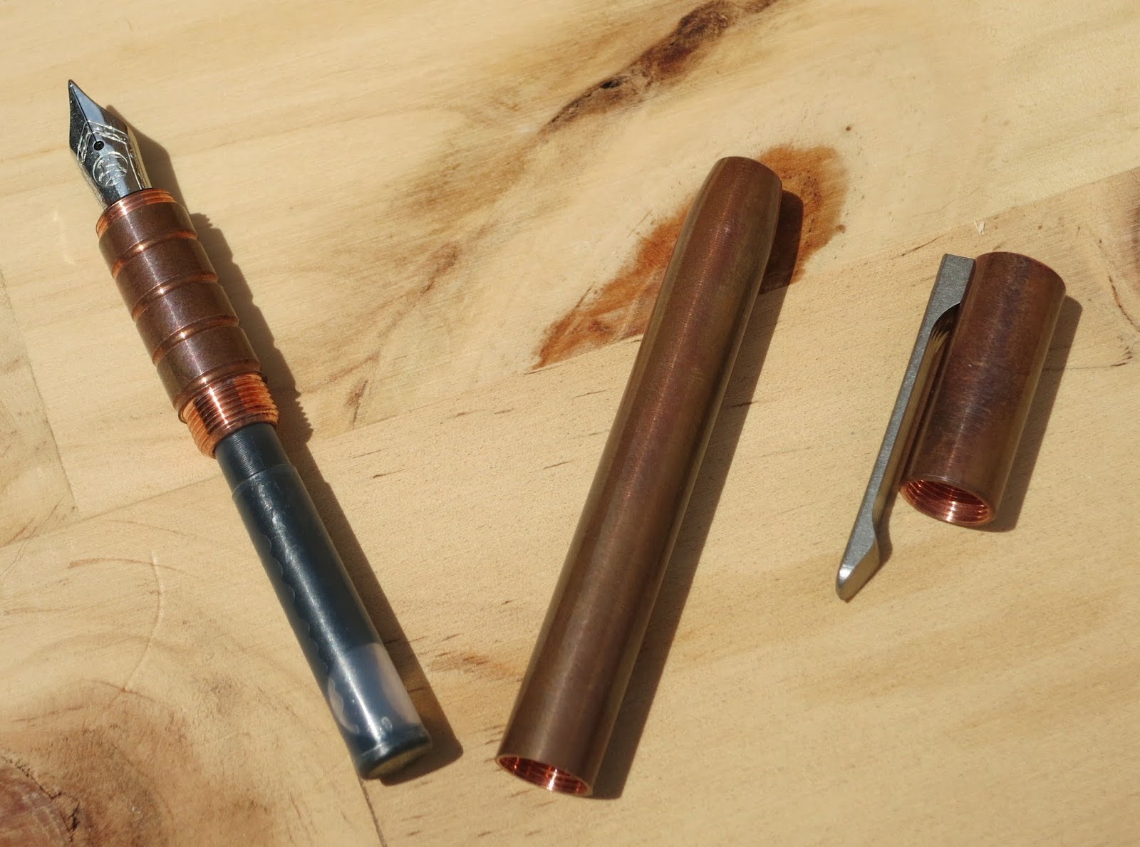 One2Ten TiScribe Copper Fountain Pen Inkdependence!