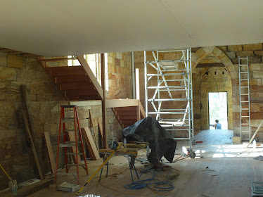 Lower staircase going in floor is Ironbark glass handrails to follow