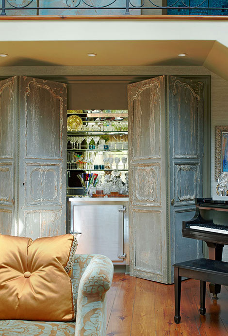 My Faux French Chateau: Antique French Doors And Shutters - Adding I absolutely love the raised French detailing and distressed look of these folding doors. I'd love to rip out the new folding doors in my pantry and add ... - My Faux French Chateau: Antique French Doors And Shutters - Adding