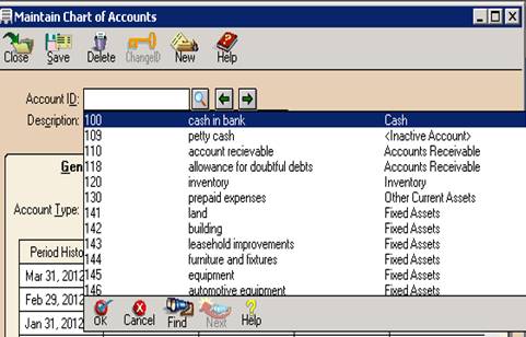 Peachtree Chart Of Accounts Sub Account