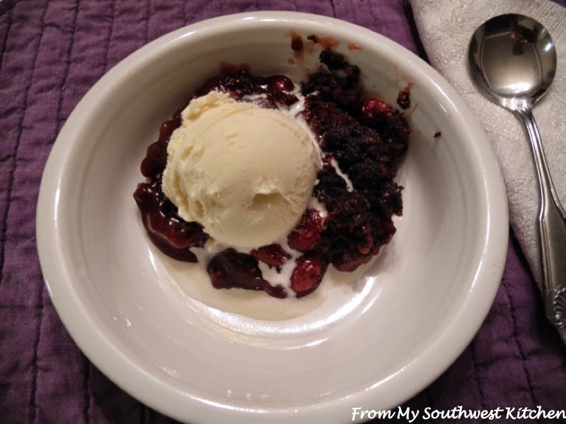 From My Southwest Kitchen Crock Pot Chocolate Cherry Cobbler