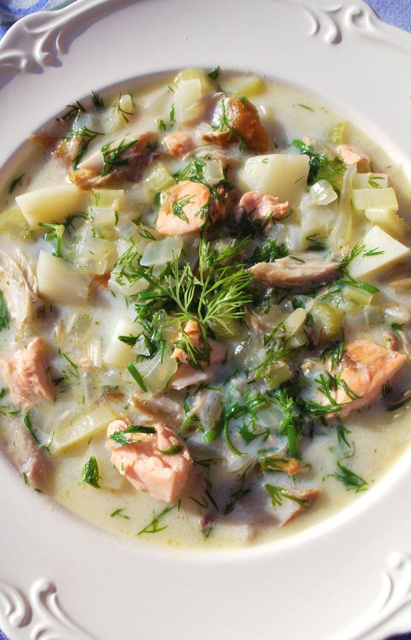 Scrumpdillyicious Salmon, Dill & Smoked Fish Chowder