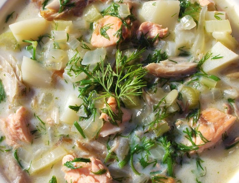 Scrumpdillyicious Salmon, Dill & Smoked Fish Chowder