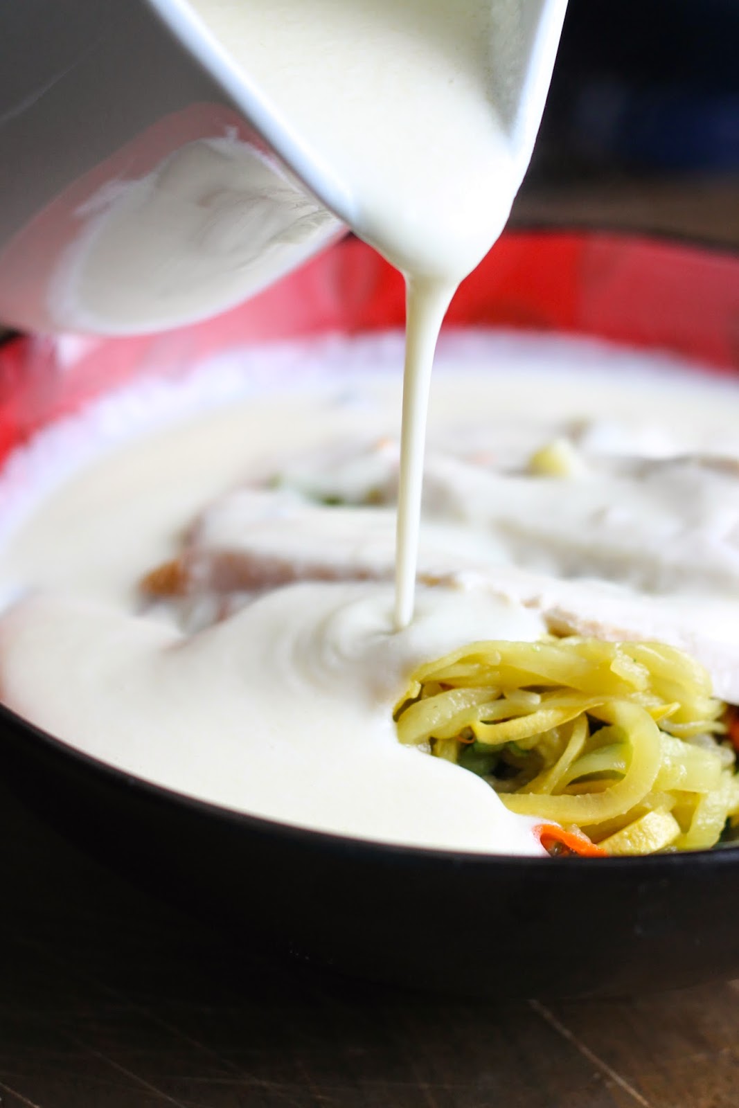 Where Your Treasure Is Zucchini Fettucini with Alfredo Sauce