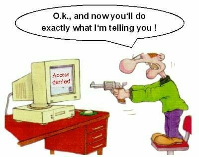 Office Worker Repairing Computer Funny Illustration About The