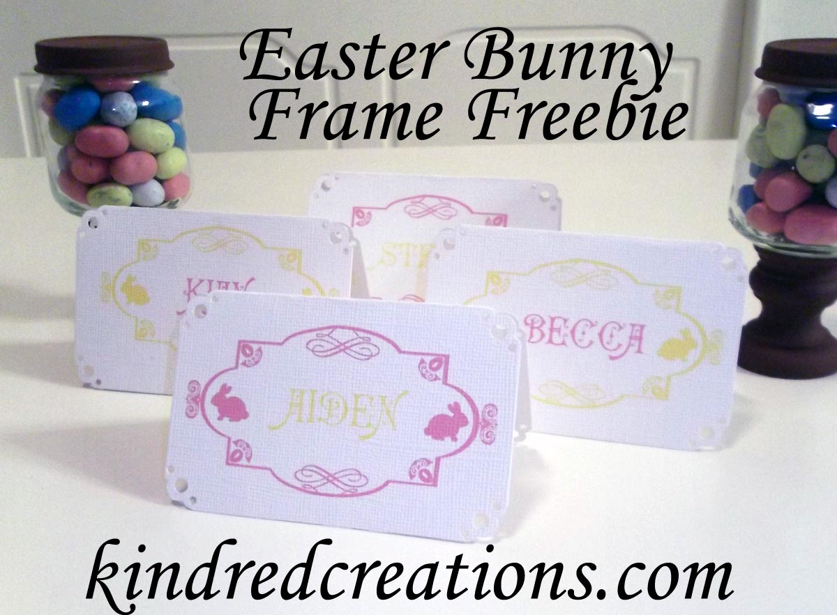 Unique digital designs and scrapbook kits Easter Bunny Frame Freebie!