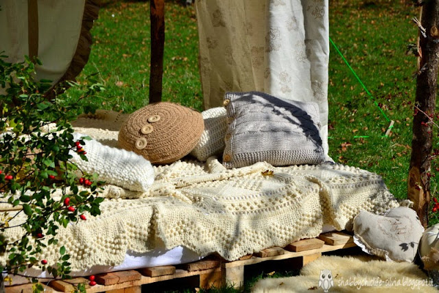 Tenda shabby chic e pic nic d'autunno