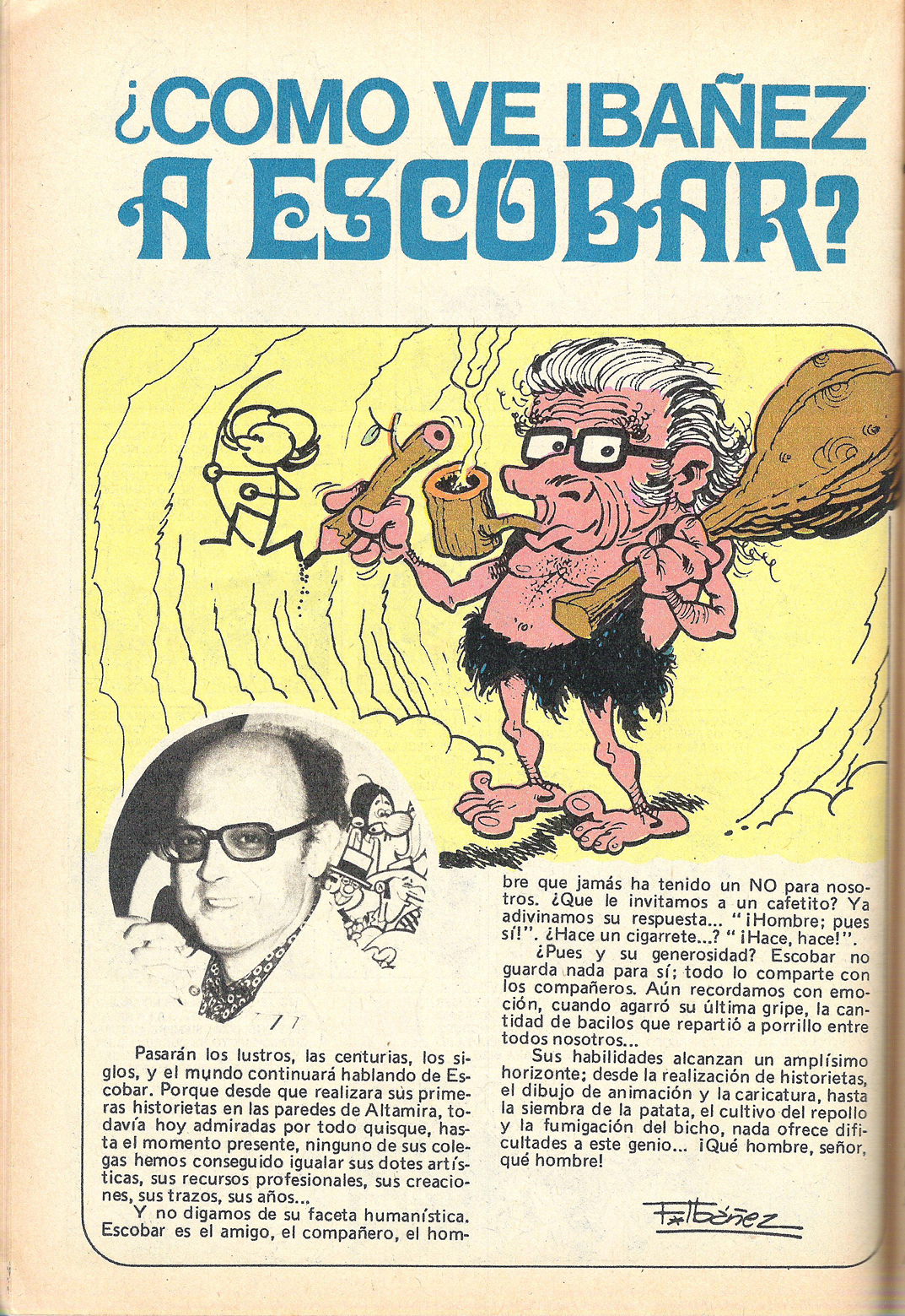 LA ANIMACION ESCRITA Escobar. Rey de la historieta