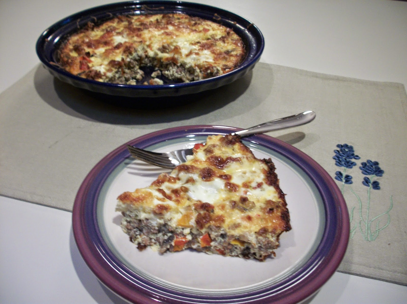 Cook with Sara Sausage, Red Pepper and Mushroom Quiche