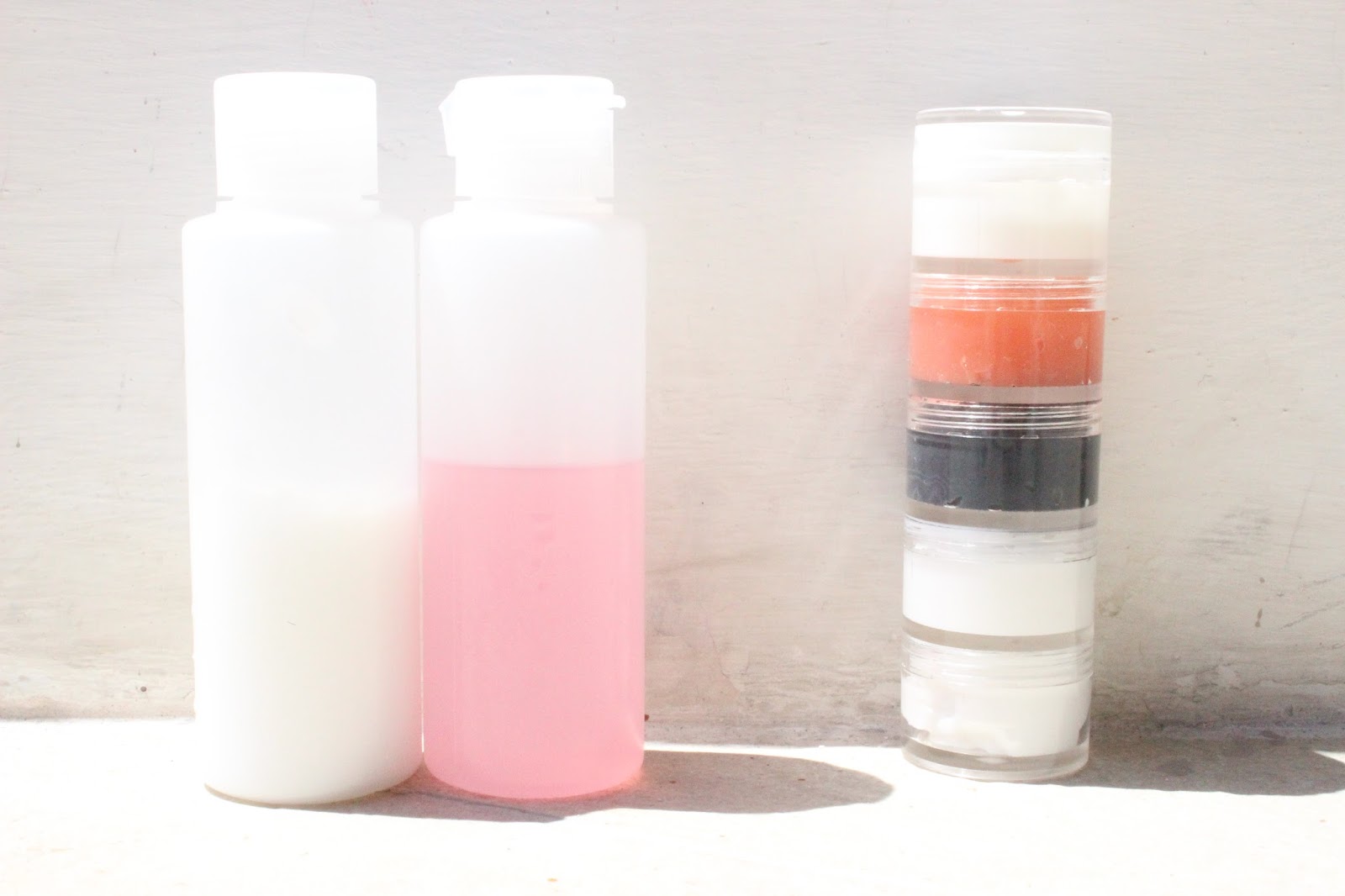Travel Beauty - Muji Stacking Pots and bottles