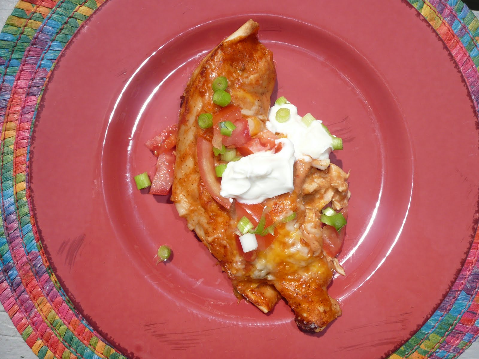 Everyday Dutch Oven Easy Chicken and Cheese Enchiladas