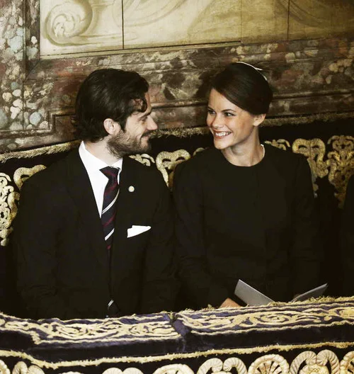 Prince Carl Philip and Sofia Hellqvist the Cathedral of Stockholm
