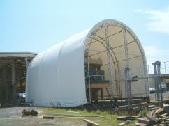 Fabric Covered buildings provide protection from inclement weather
