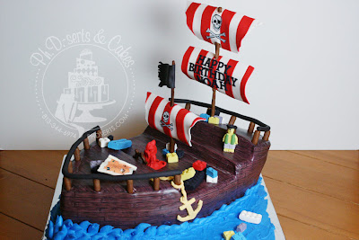lego pirate ship birthday cake photofrost