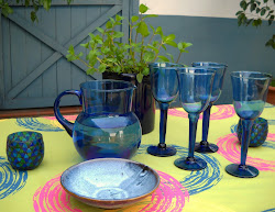 colorfull tablecloth