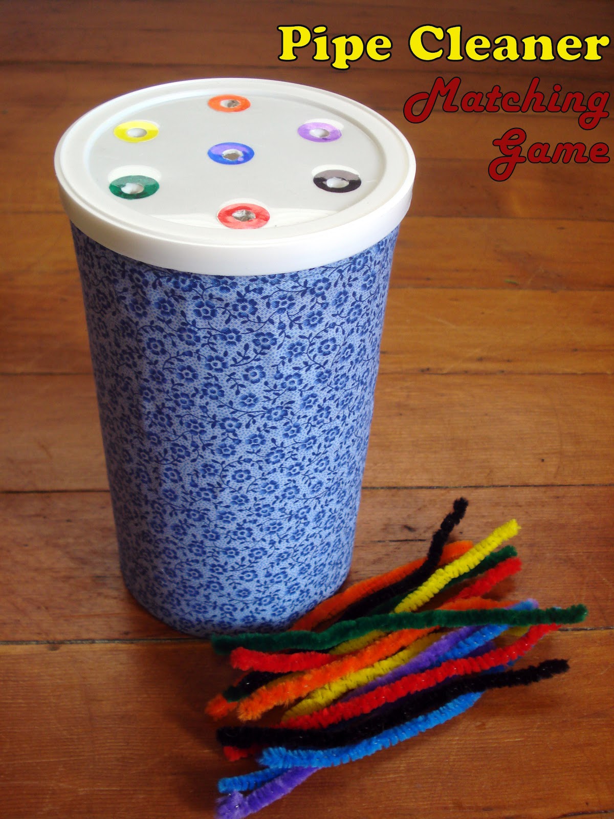 se la cava. Pipe Cleaner Matching Game